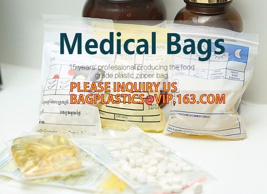 buy Biodegradable Medical Pill Bags, Zipper Pharmacy Bag, grip seal Pill Pouch, Medicine, Pills, Drugs packaging online manufacturer