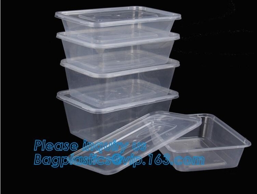 buy Wholesale 3 Compartment Take away Microwave PP High Quality food container Plastic Prep Meal disposable bento box with l online manufacturer