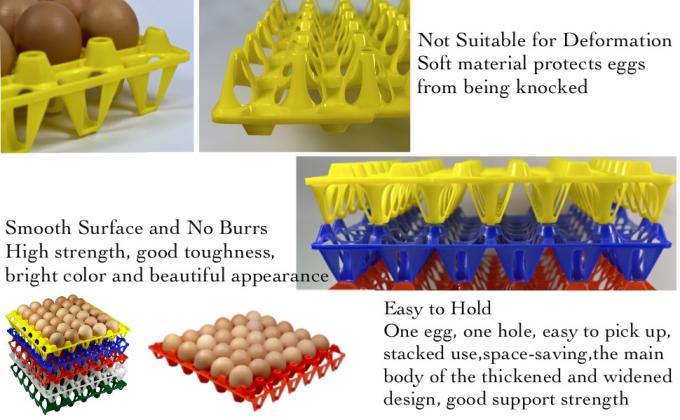 再利用可能なプラスチック製の卵皿 30個の卵を集める箱 家庭用鶏飼育用 積み重ね可能な卵箱 多数の卵を収納し,保存,分類,運送するのに最適 耐久性があり再利用可能 1