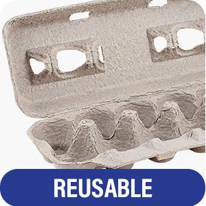 生物分解性紙パルス 卵箱 リサイクル可能なパルス 繊維 鶏卵皿 蓋 梱包箱 大きい空白の卵箱 大きい卵のための大量パッケージ オーダーメイドブランド 安全な卵保管 1