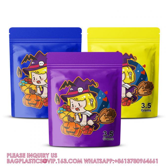 カスタムプリント 3.5g マットキャンディバッグ ポータブルラミネート Ziplock プラスチック マイラーバッグ アルミホイル 0
