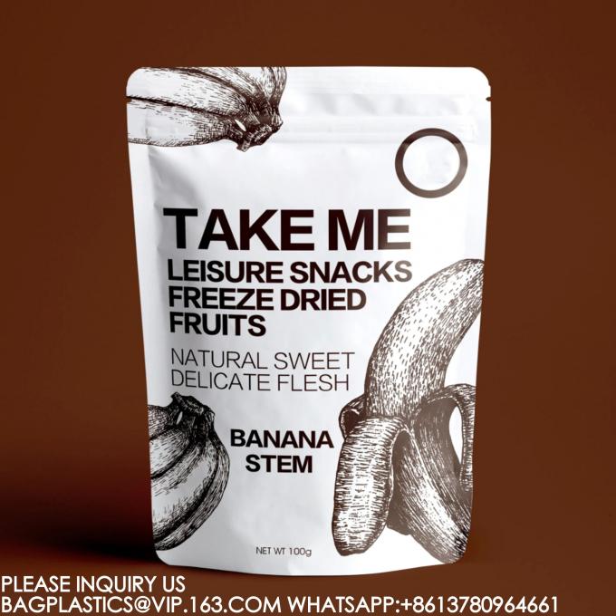 葉巻袋 コーヒー豆 スナック 乾燥した果物袋  Zip Lock プラスチックパッケージ スタンドアップポック 4