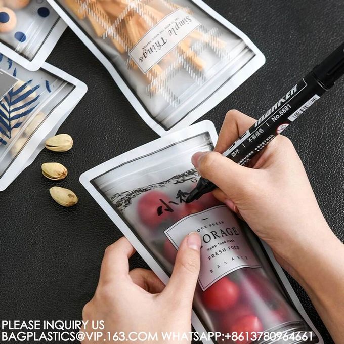 バイオリユゼブル 密閉式 スタンドアップ バッグ 窓 Zipper バッグ キャンディ スナック ナッツ 食品 梱包 バッグ 1