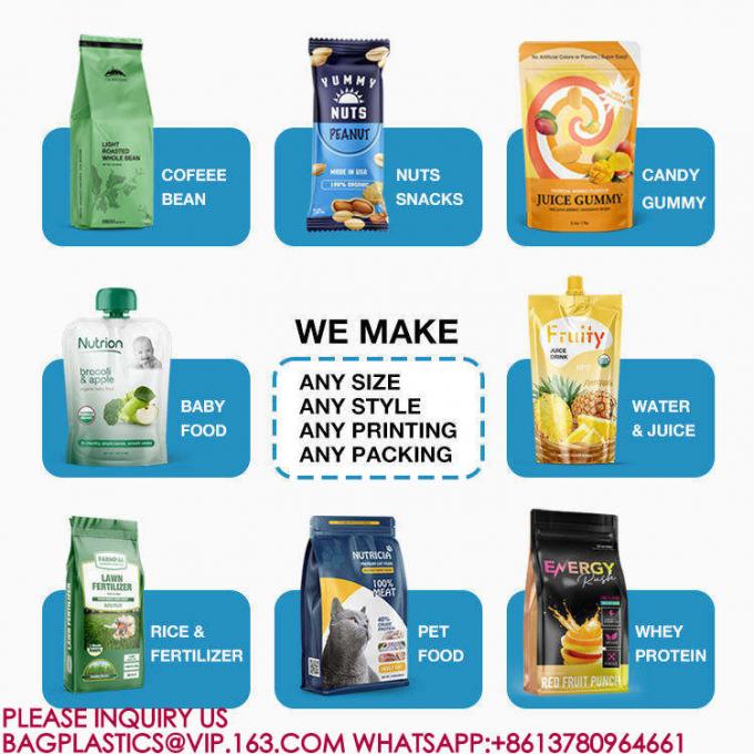 ザイパーバッグ ナッツ 茶 食品 スナック 包装 バッグ プラスチック 包装 密閉 アルミ製紙袋 2
