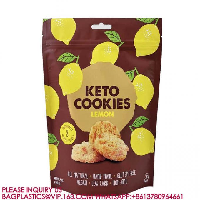袋 生物分解性 包装 菓子 ビスケット 果物 食品 貯蔵 袋 閉塞 ザッパー バッグ 1