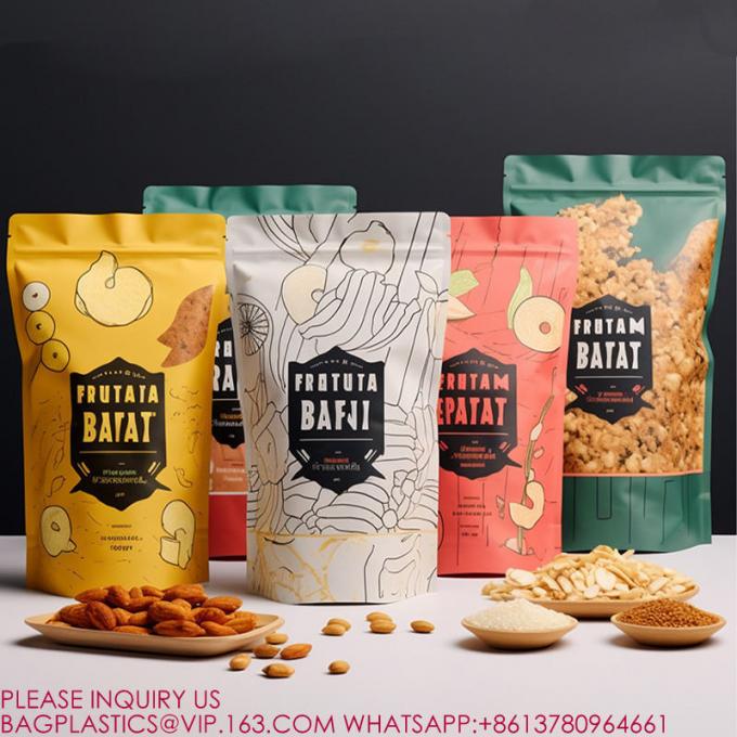 生物分解性 乾燥食品 スナック カシューナッツ ドイパック 臭いがなく ザイプ付き スタンドアップポケット 4