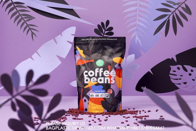 バイオ再利用可能 密閉式  Zip 錠 食品 貯蔵 スタンドアップ 紙袋 家やビジネス 2