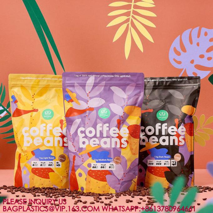 バイオ再利用可能 密閉式  Zip 錠 食品 貯蔵 スタンドアップ 紙袋 家やビジネス 0