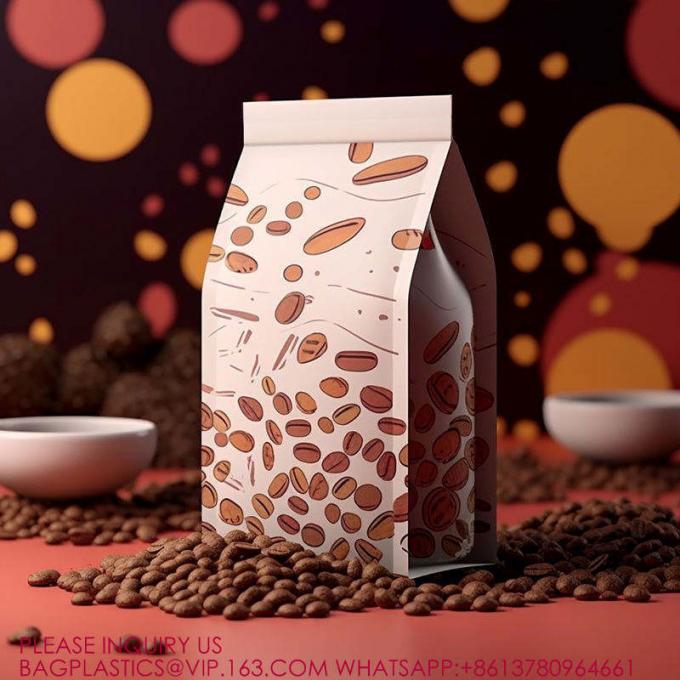 1lb カフェバッグ マット コーヒー豆 梱包袋 再利用可能 スタンドアップ ガッセット 葉巻 カフェバッグ 2