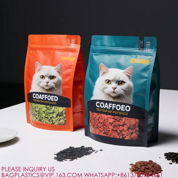 再閉じる平底 ペットフード 梱包袋 犬猫 お菓子 スナック 食品 ペットフード 梱包 2
