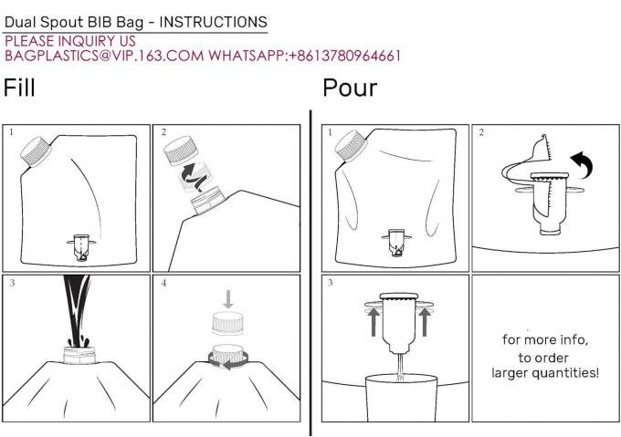 バッグ イン ボックス バッグ スプート BIB バッグ 再充電可能,再利用可能,上部のスクリューキャップで簡単に満たす 0