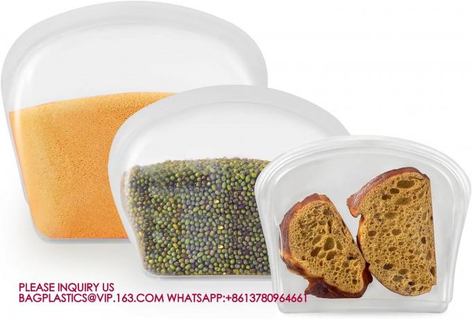 Reusable Food Storage Bags Freezer Sous Vide Container Oven Microwave Dishwasher Safe 3