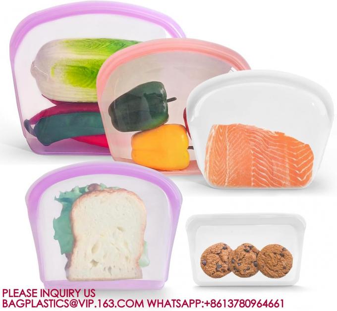 Reusable Food Storage Bags Freezer Sous Vide Container Oven Microwave Dishwasher Safe 2