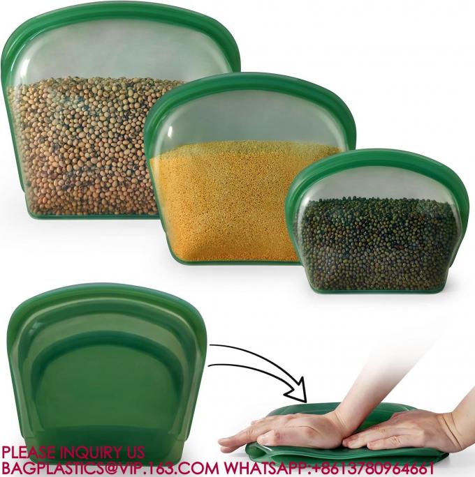 Reusable Food Storage Bags Freezer Sous Vide Container Oven Microwave Dishwasher Safe 5