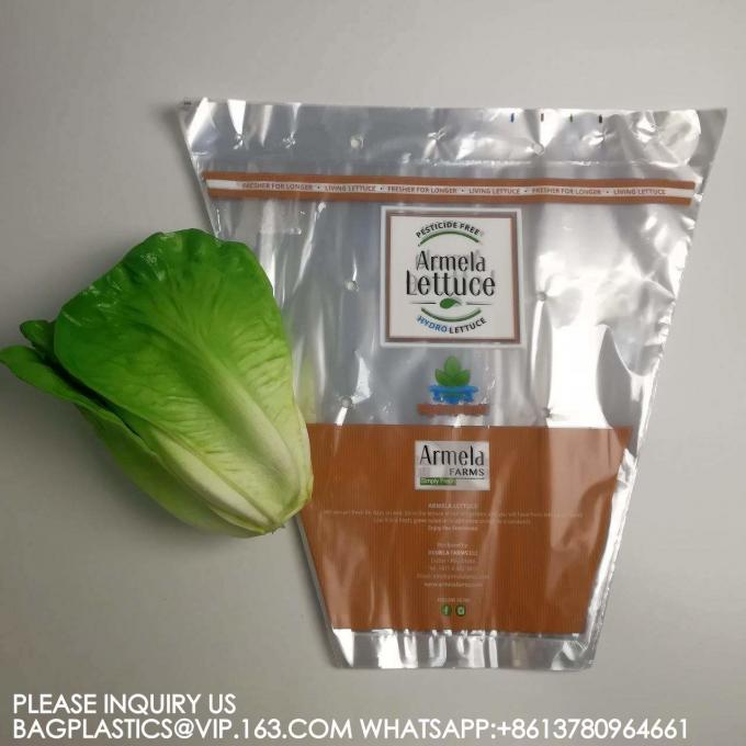 生態に優しいセルロファンの野菜袋を製造 ロゴをカスタマイズする レタス包装袋 1